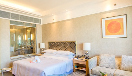 Habitación superior, 1 cama de matrimonio grande, vistas a la ciudad