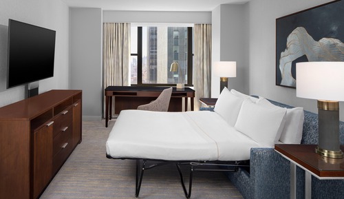 Suite, 1 cama de matrimonio grande con sofá cama