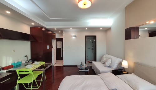 Habitación estándar, 1 cama de matrimonio, cocina básica, vistas a la ciudad