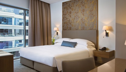 Estudio, 1 cama de matrimonio grande, vistas a la ciudad