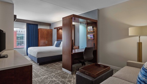 Suite ejecutiva, 1 cama de matrimonio grande con sofá cama, vistas a la ciudad
