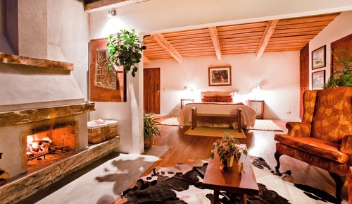 Suite de lujo, chimenea, vistas al jardín
