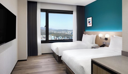 Habitación superior, 2 camas individuales, no fumadores, vistas a la ciudad