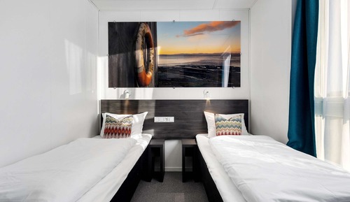 Habitación económica, 2 camas individuales, no fumadores, vistas al mar
