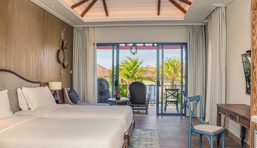 Habitación Premier con 2 camas individuales, acceso a la piscina