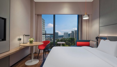 Habitación estándar, 1 cama de matrimonio grande, vistas a la ciudad