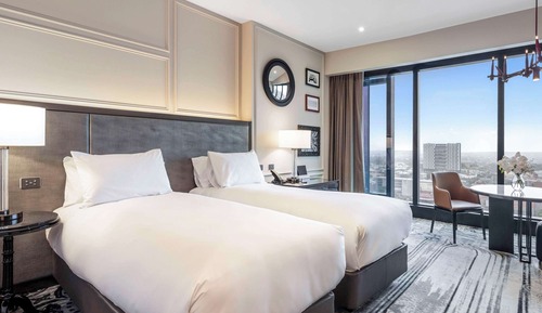 Habitación Deluxe doble, 2 camas dobles, vistas a la ciudad
