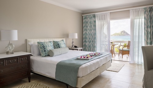 Habitación de lujo, 1 cama de matrimonio grande, vistas al mar