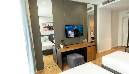 Habitación con 1 cama doble o 2 individuales, vistas a la montaña