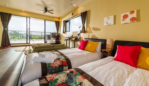 Habitación básica con 2 camas individuales, no fumadores, vistas al mar