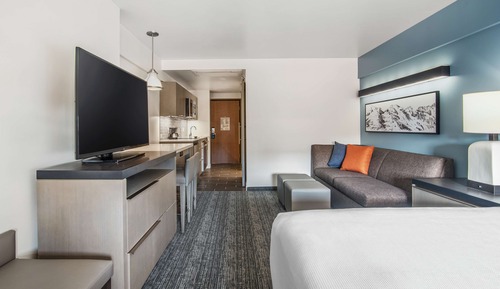 Suite estudio, 1 cama de matrimonio grande con sofá cama, cocina