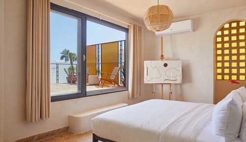Suite panorámica, 1 cama de matrimonio grande con sofá cama, vistas a la ciudad