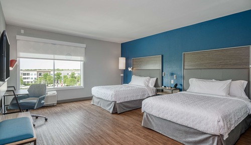Habitación, 2 camas de matrimonio, accesible para personas con discapacidad, bañera