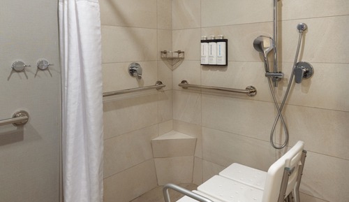 Habitación, 1 cama de matrimonio grande con sofá cama (Roll-In Shower)