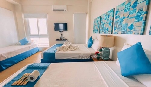 Habitación familiar, vistas al mar