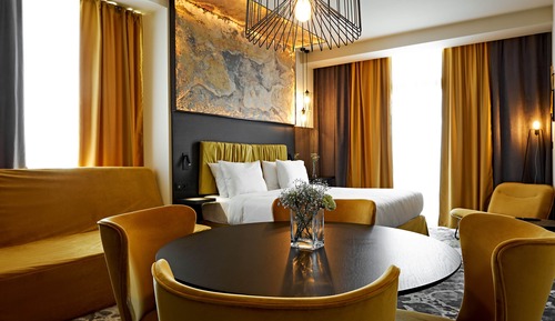 Habitación Grand, cocina básica, vistas al mar