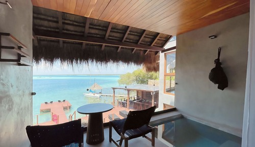 Habitación Deluxe, 1 cama de matrimonio grande, piscina privada, vistas a la laguna