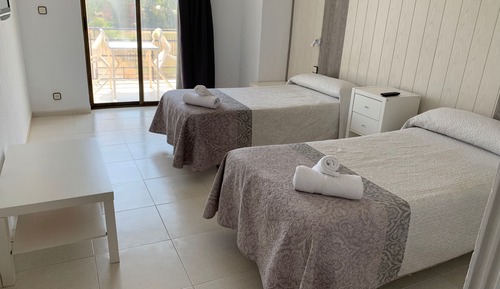 Habitación básica doble, 2 camas individuales, vistas al mar