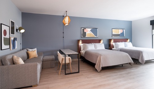Suite estudio, 2 camas de matrimonio (Mobility, Accessible Tub)