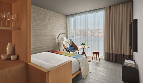 Habitación, 1 cama de matrimonio grande, vistas al puerto