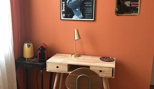 Habitación de lujo doble, baño privado, vistas a la ciudad (Orange Tangerine)