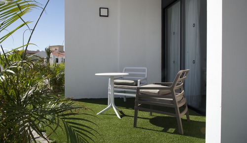 Habitación triple, terraza