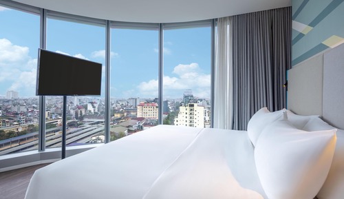 Habitación, 1 cama de matrimonio grande con sofá cama