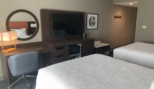 Habitación, 2 camas de matrimonio, frigorífico