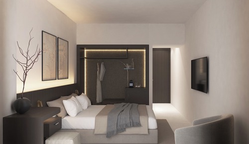 Habitación con 1 cama doble o 2 individuales, vistas al jardín