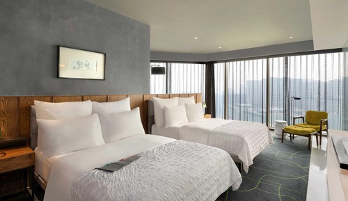 Habitación Deluxe, 2 camas dobles, vistas a la ciudad