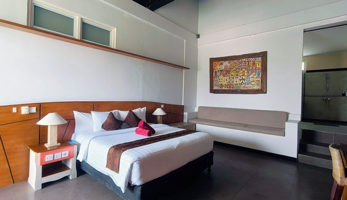 Habitación doble superior, 1 cama de matrimonio grande, vistas al mar