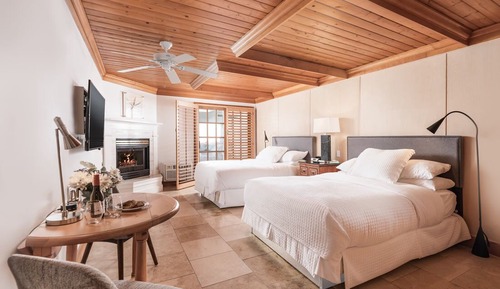 Habitación Confort doble, 2 camas de matrimonio, chimenea, planta baja