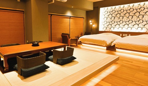 Habitación, fumadores (Twin Bedroom,Semi-Open-Air Bath Sauna)