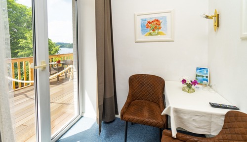 Habitación estándar doble, balcón, vistas al lago