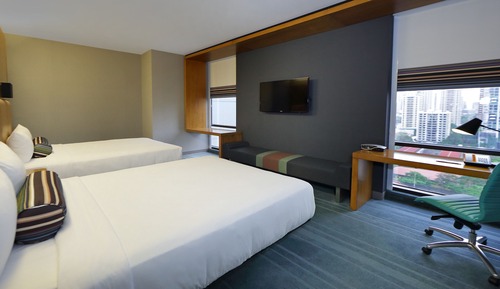 aloft, Habitación, 2 camas de matrimonio, vistas a la ciudad