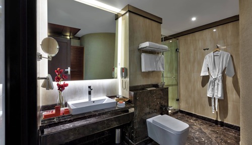 Suite Business, 1 cama de matrimonio grande con sofá cama, balcón