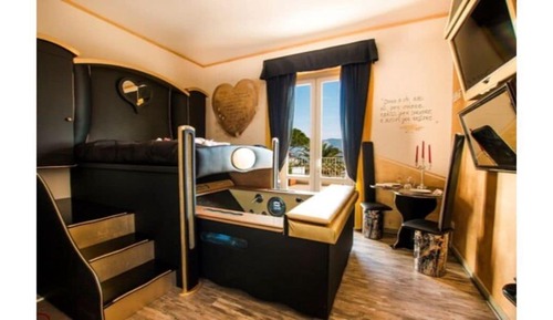 Habitación romántica, 1 cama doble, bañera de hidromasaje