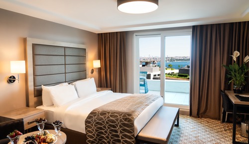 Habitación Deluxe doble, terraza, vistas al mar