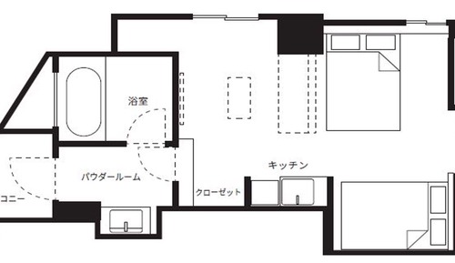 Apartamento superior, 2 camas de matrimonio, no fumadores (Top Floor, Bath with a view/35m2)