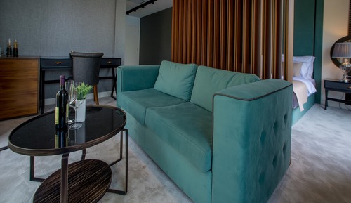 Habitación Deluxe, 1 cama de matrimonio grande con sofá cama, balcón, vistas al mar