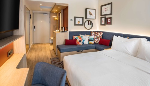 Habitación, 1 cama de matrimonio con sofá cama