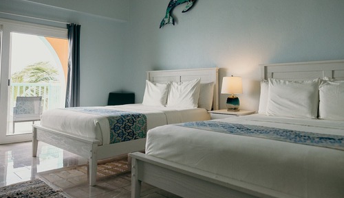 Habitación Premium doble, 2 camas de matrimonio, vistas al mar
