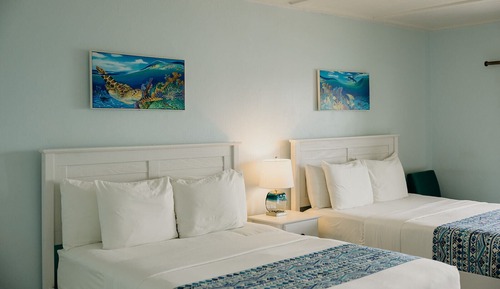 Habitación doble superior, 2 camas de matrimonio, vistas al mar