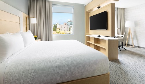 Estudio, 1 cama de matrimonio grande con sofá cama
