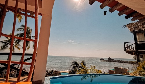 Habitación estándar, 1 habitación, piscina privada, vistas al mar