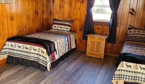 Cabaña estándar, 2 camas individuales, no fumadores, frigorífico y microondas