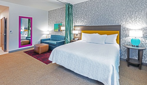 Suite estudio, 1 cama de matrimonio grande, accesible para personas con discapacidad, bañera