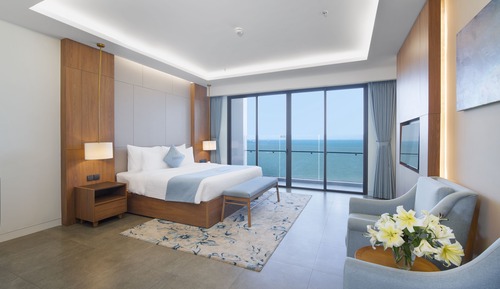 Habitación ejecutiva doble, 1 cama de matrimonio, balcón, vistas a la playa