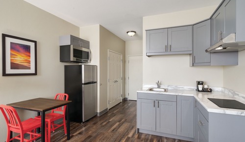 Suite estudio, 1 cama de matrimonio, cocina