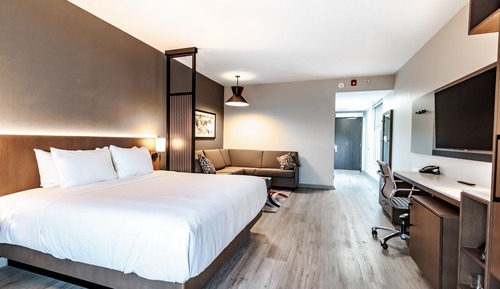 Habitación, 1 cama de matrimonio grande con sofá cama, accesible para personas con discapacidad